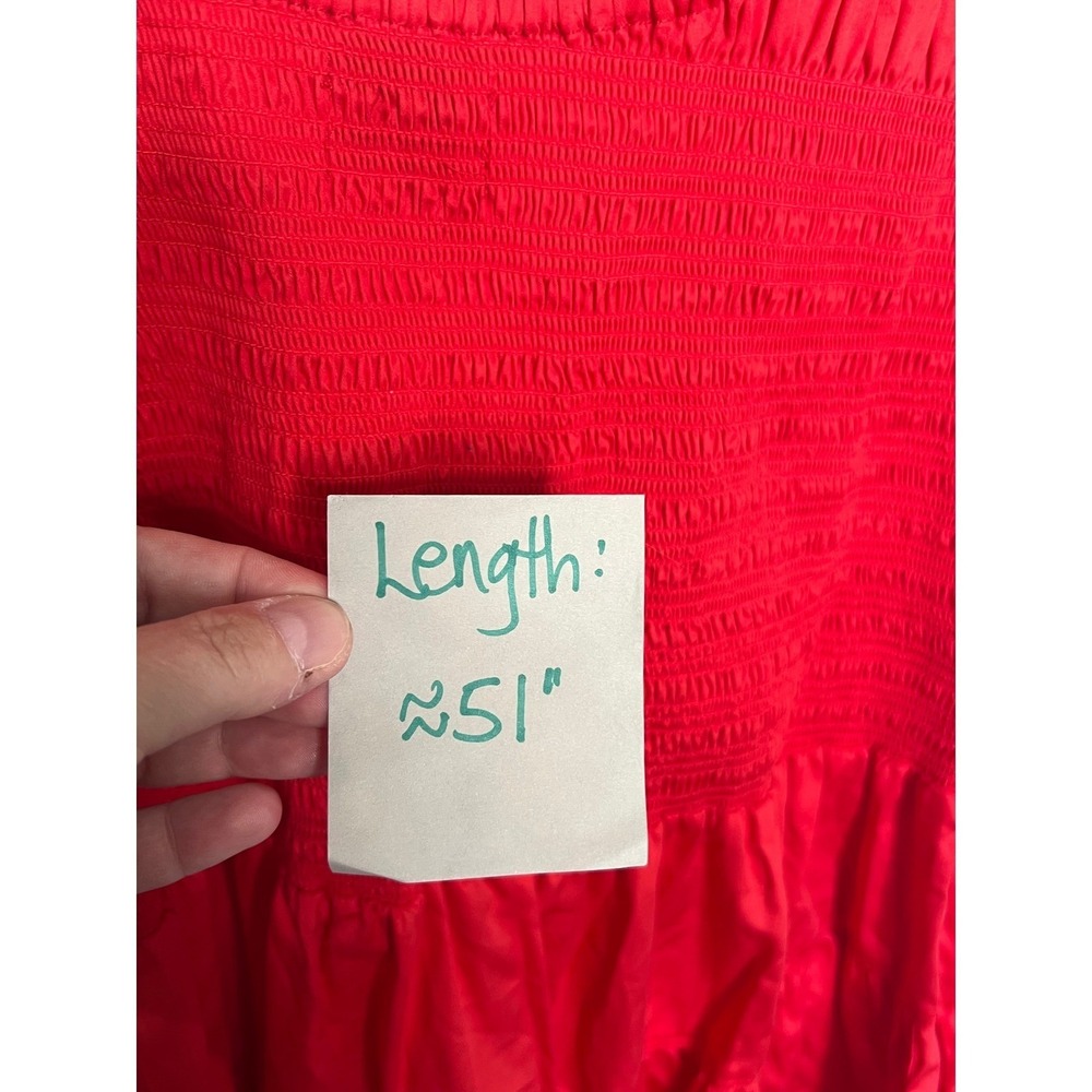 NWT La Ligne Vivan Midi Dress Poppy Red 100% Cotton Smocked Bodice Size 2X $295 - Picture 14 of 14